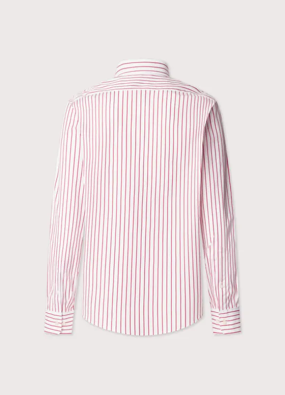regular fit fine striped poplin shirt