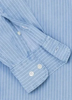 regular fit fine striped chambray shirt