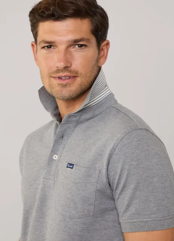 regular fit front pocket polo