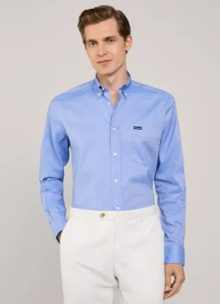 regular fit front pocket oxford shirt