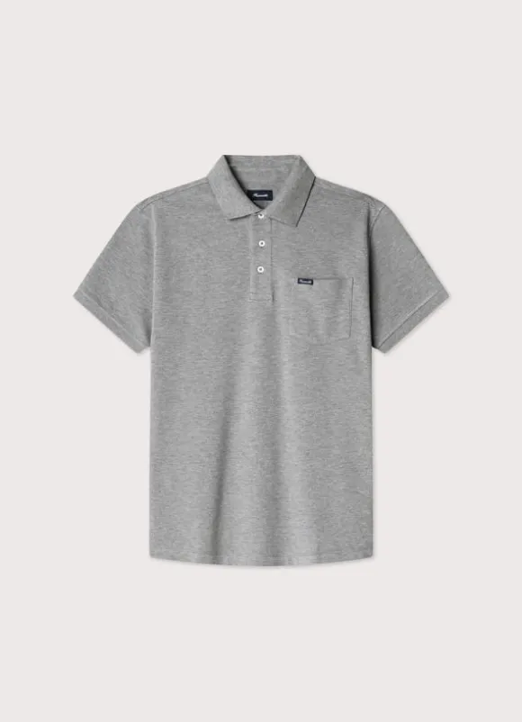 regular fit front pocket polo