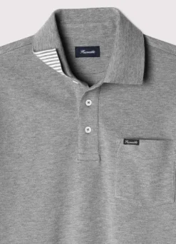 regular fit front pocket polo