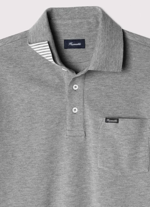 regular fit front pocket polo