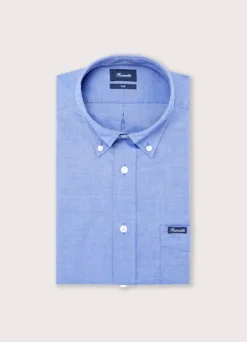 regular fit front pocket oxford shirt