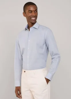 regular fit geometric poplin shirt