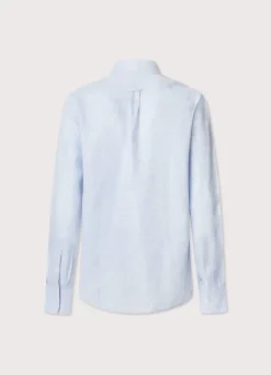 regular fit gingham linen shirt