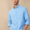 regular fit linen shirt