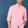 regular fit linen shirt