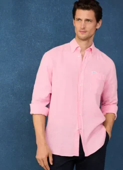 regular fit linen shirt