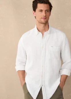 regular fit linen shirt