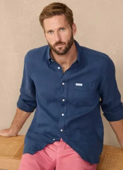 regular fit linen shirt