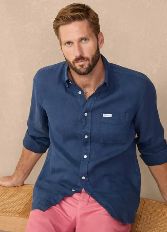 regular fit linen shirt