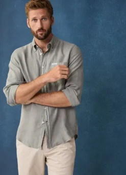 regular fit linen shirt
