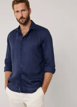 regular fit linen shirt
