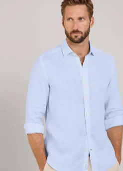 regular fit linen shirt