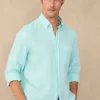 regular fit linen shirt