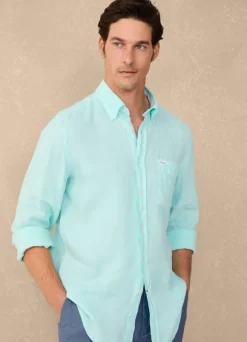regular fit linen shirt