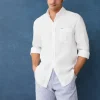 regular fit linen shirt