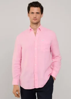 regular fit linen shirt