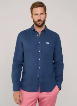regular fit linen shirt