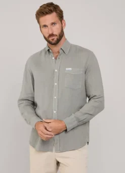 regular fit linen shirt