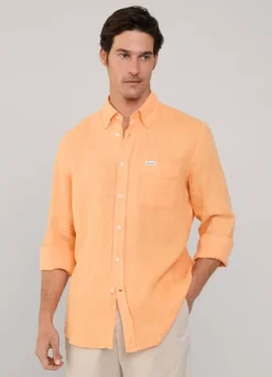 regular fit linen shirt