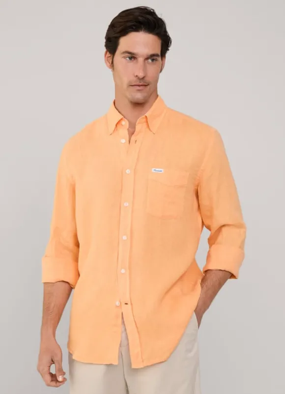 regular fit linen shirt