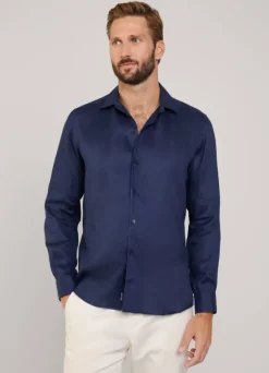 regular fit linen shirt