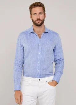 regular fit linen shirt