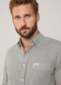 regular fit linen shirt