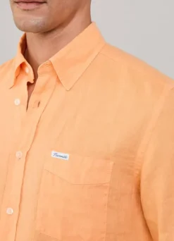 regular fit linen shirt
