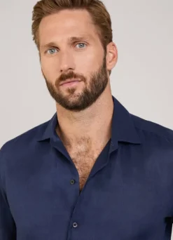 regular fit linen shirt