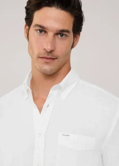 regular fit linen shirt