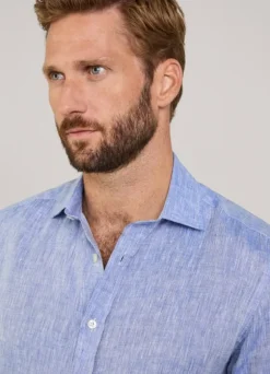 regular fit linen shirt