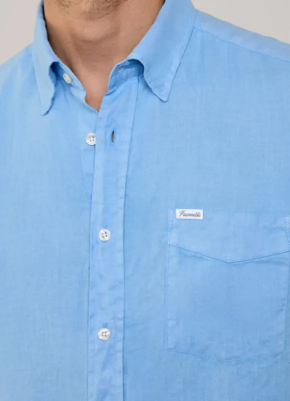regular fit linen shirt