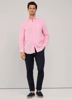 regular fit linen shirt