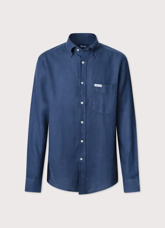 regular fit linen shirt