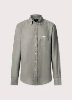 regular fit linen shirt