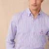 regular fit nautical striped twill shirt