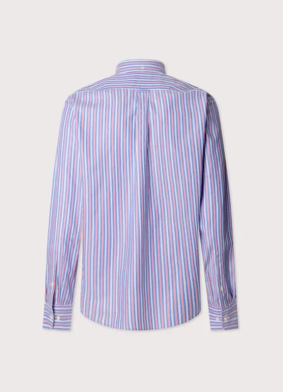 regular fit nautical striped twill shirt