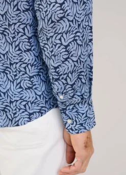 regular fit palms linen shirt