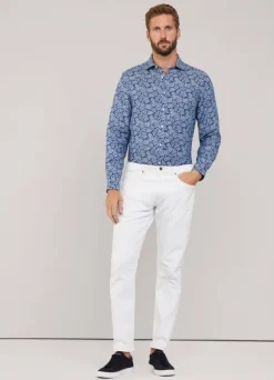 regular fit palms linen shirt