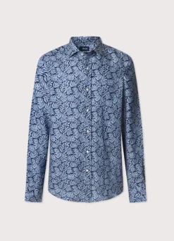 regular fit palms linen shirt