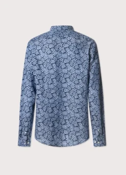 regular fit palms linen shirt