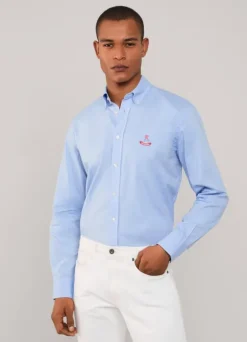 regular fit pinpoint shirt