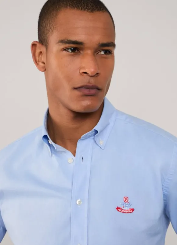 regular fit pinpoint shirt