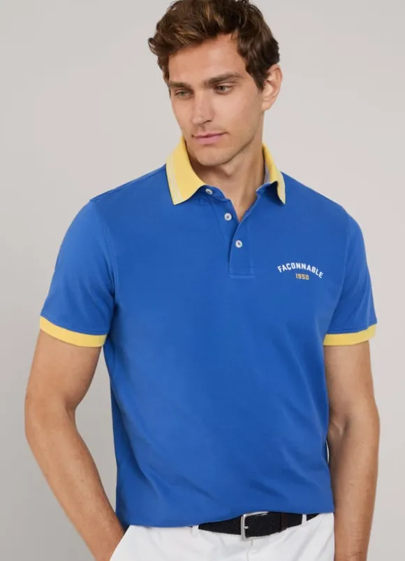 regular fit pique polo