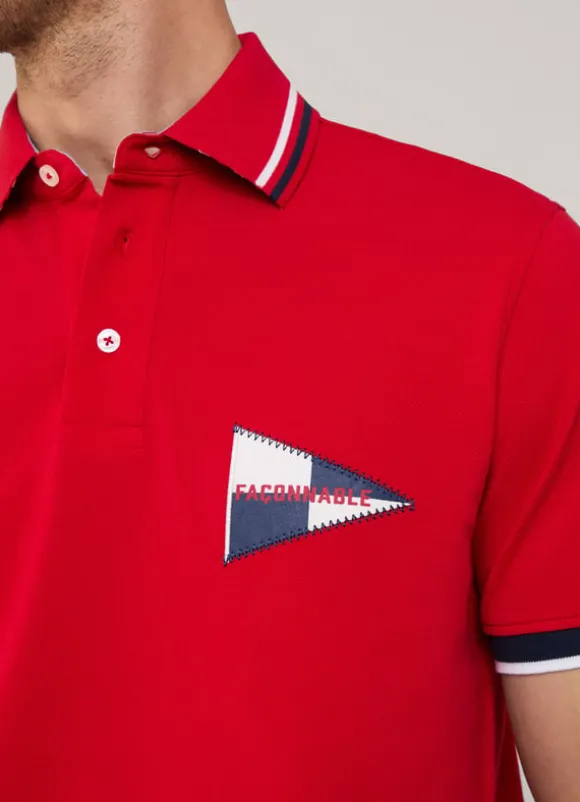 regular fit pique polo