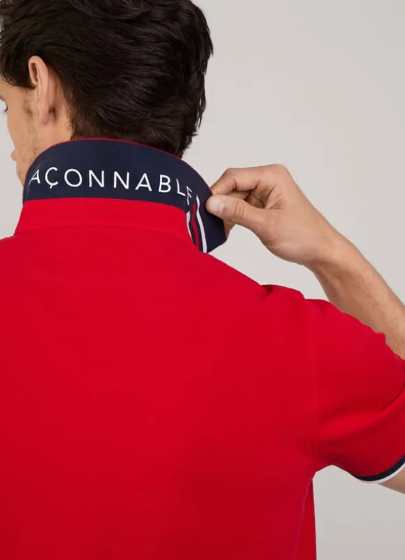 regular fit pique polo