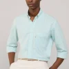 regular fit regimental striped pinpoint shirt